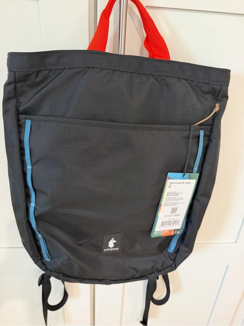 Cotopaxi  Black and Red Tote Bag with Laptop Compartment